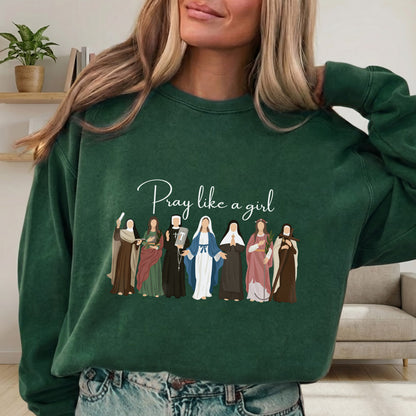 Pray Like A Girl: Women of Faith – Faith Message – Unisex Tshirt / Hoodie / Sweatshirt