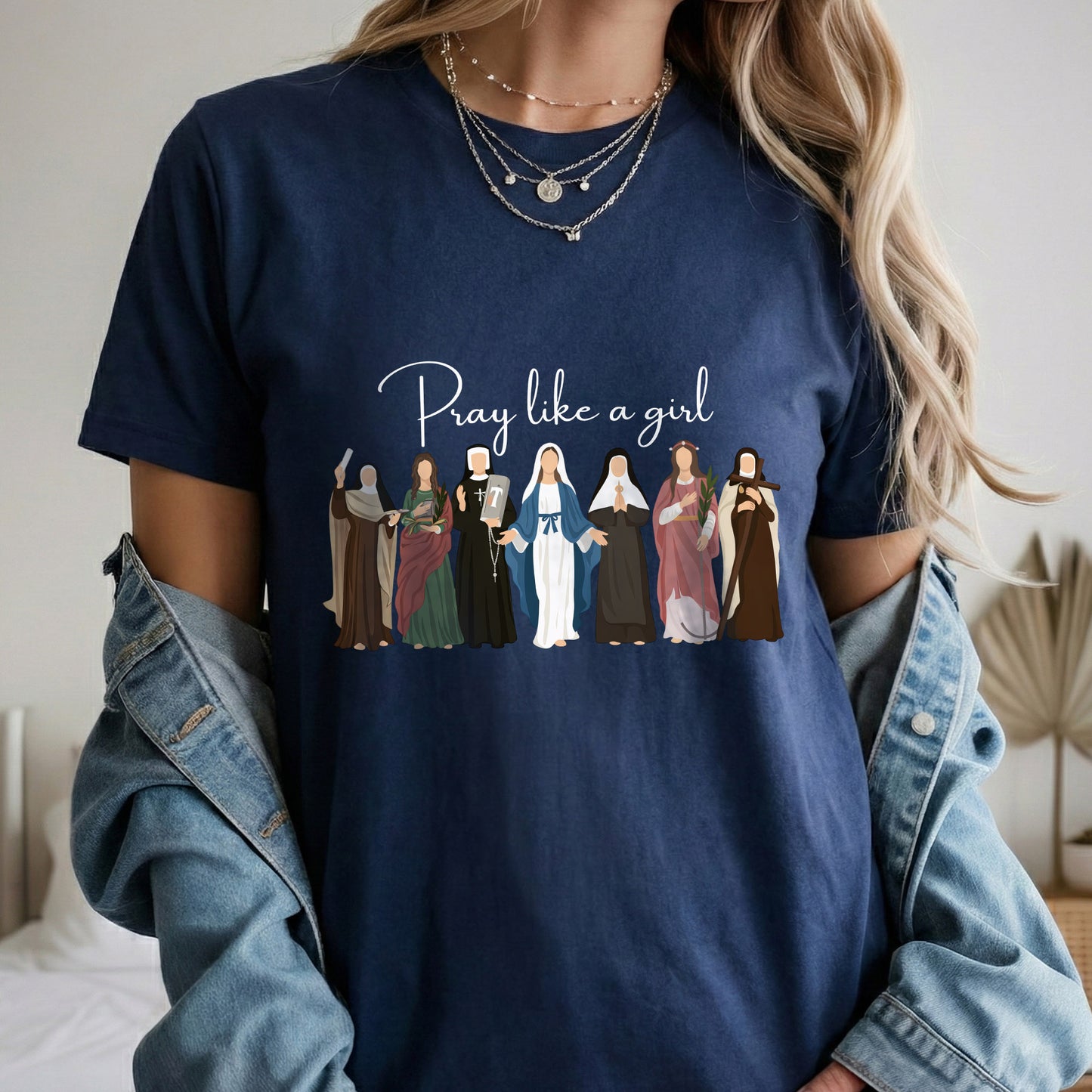 Pray Like A Girl: Women of Faith – Faith Message – Unisex Tshirt / Hoodie / Sweatshirt