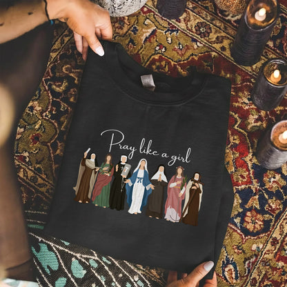 Pray Like A Girl: Women of Faith – Faith Message – Unisex Tshirt / Hoodie / Sweatshirt - Faith Guided Life
