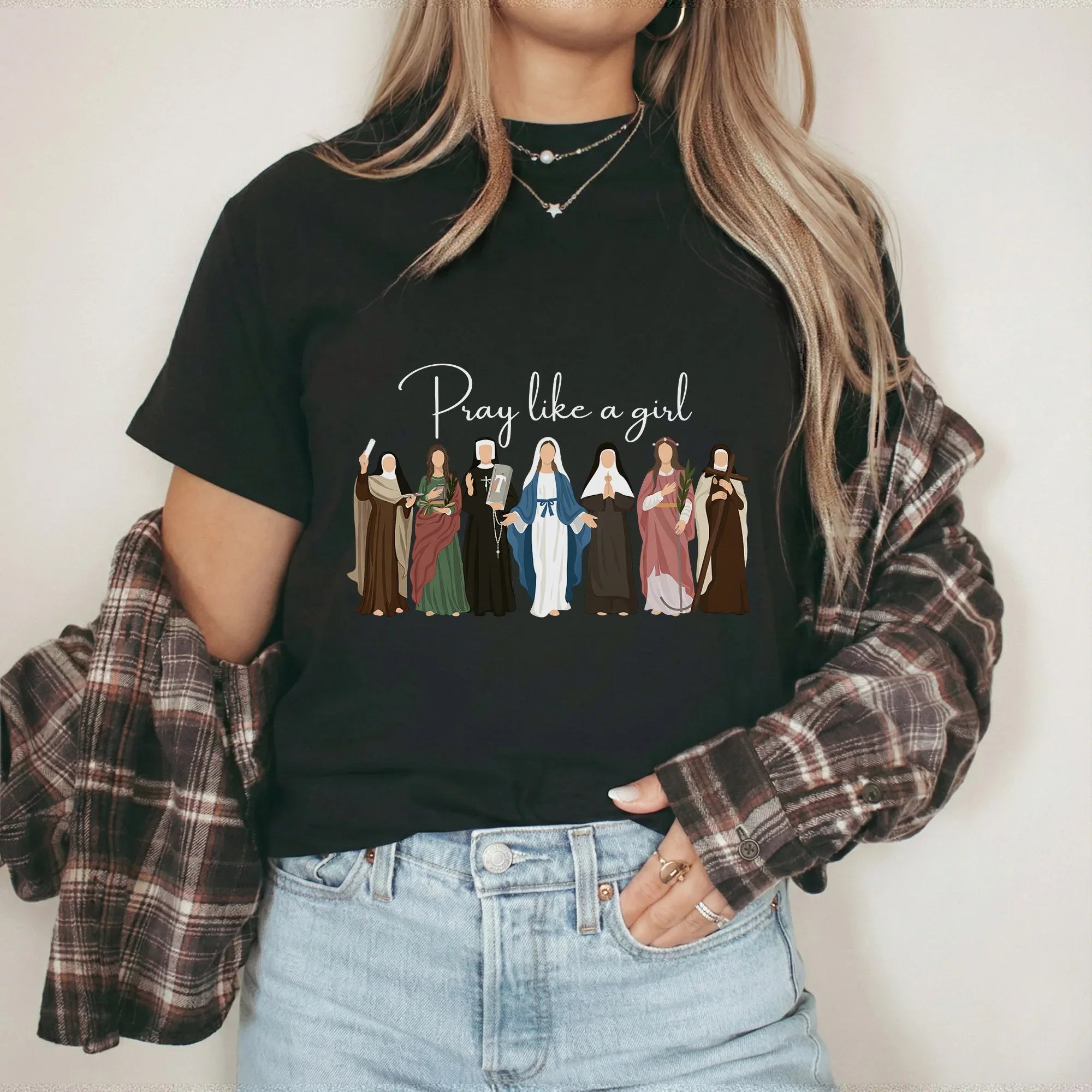 Pray Like A Girl: Women of Faith – Faith Message – Unisex Tshirt / Hoodie / Sweatshirt - Faith Guided Life
