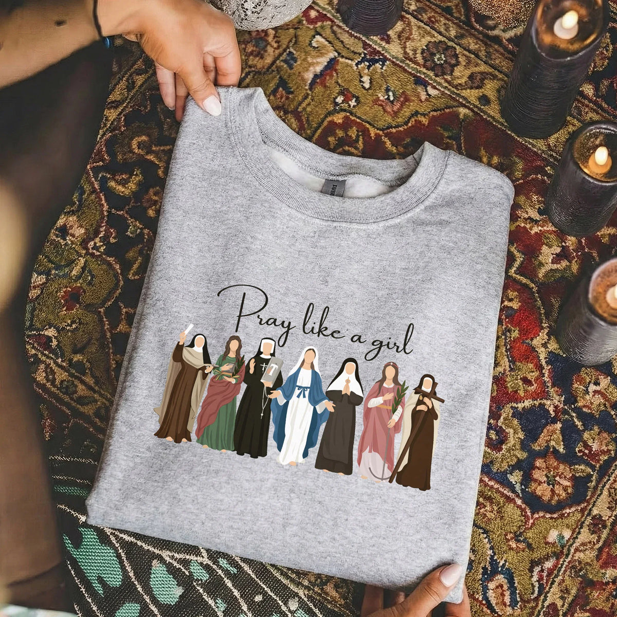 Pray Like A Girl: Women of Faith – Faith Message – Unisex Tshirt / Hoodie / Sweatshirt - Faith Guided Life