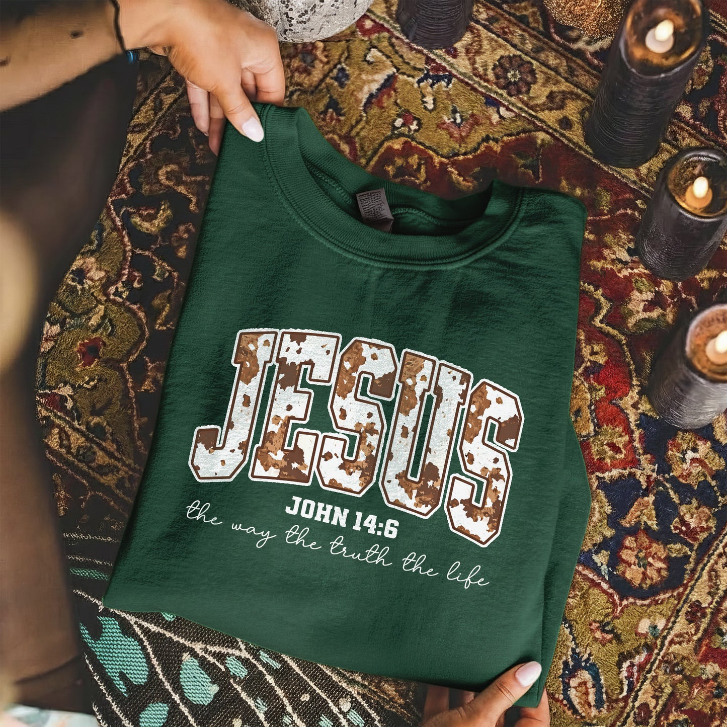 Jesus: The Way, The Truth, The Life – Christian Patterns – Unisex Tshirt / Hoodie / Sweatshirt