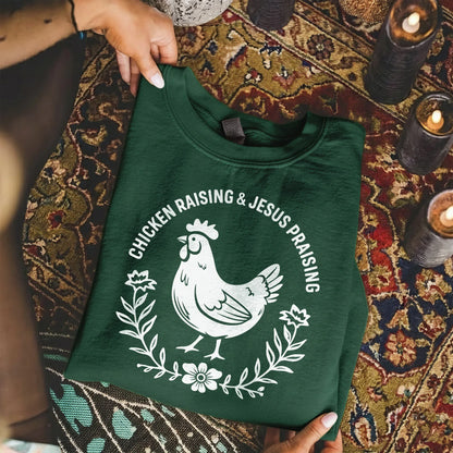 Chicken Raising & Jesus Praising – Wild Animals – Unisex Tshirt / Hoodie / Sweatshirt - Faith Guided Life