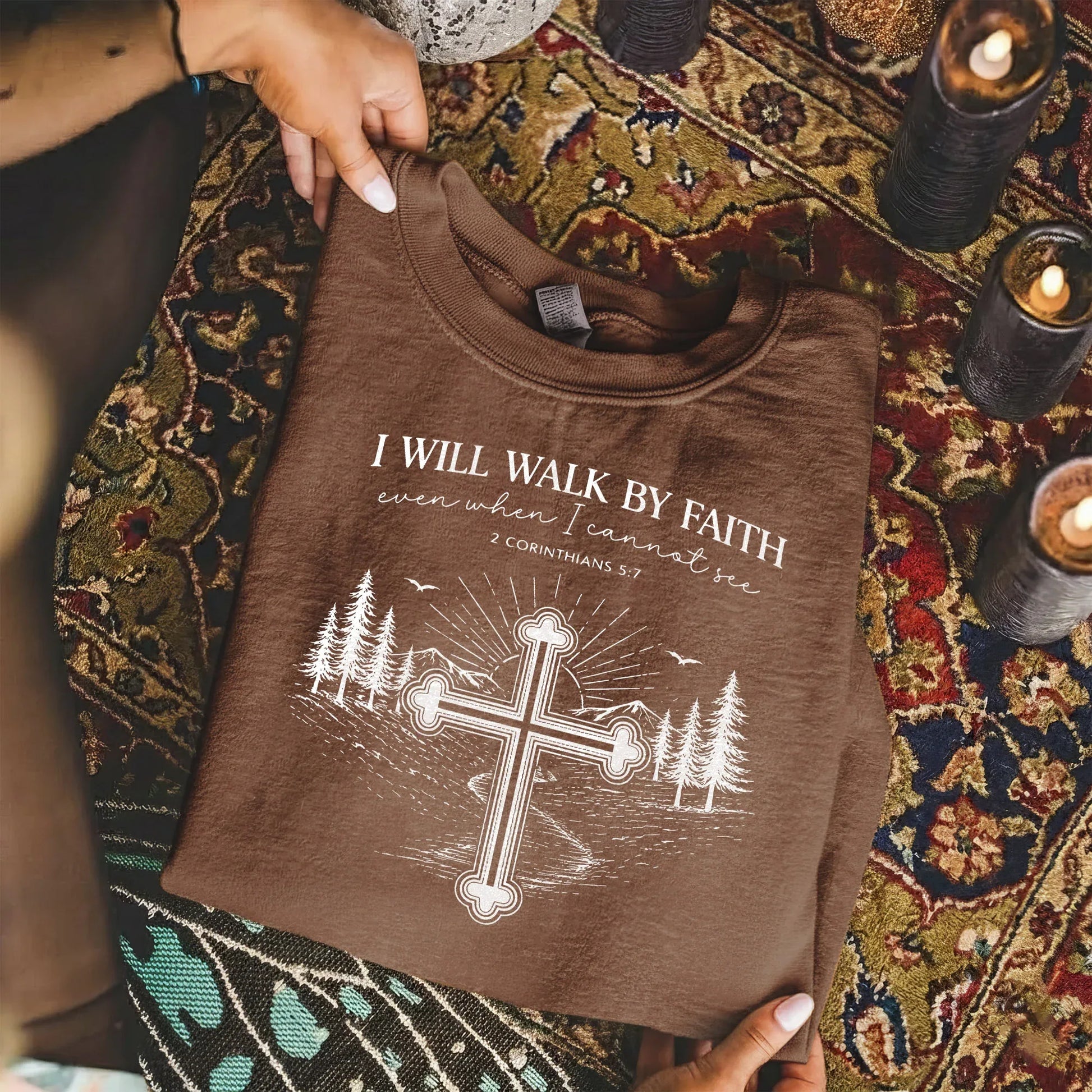 2 Corinthians 5:7: The Guided Path – Walk by Faith – Unisex Tshirt / Hoodie / Sweatshirt - Faith Guided Life