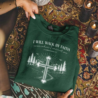 2 Corinthians 5:7: The Guided Path – Walk by Faith – Unisex Tshirt / Hoodie / Sweatshirt - Faith Guided Life