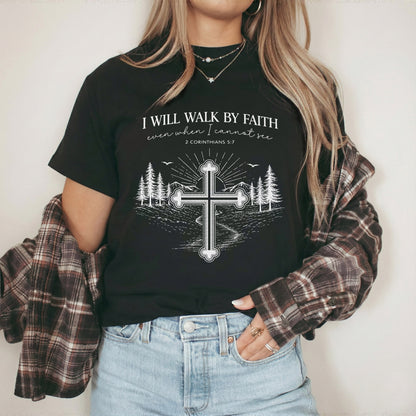 2 Corinthians 5:7: The Guided Path – Walk by Faith – Unisex Tshirt / Hoodie / Sweatshirt