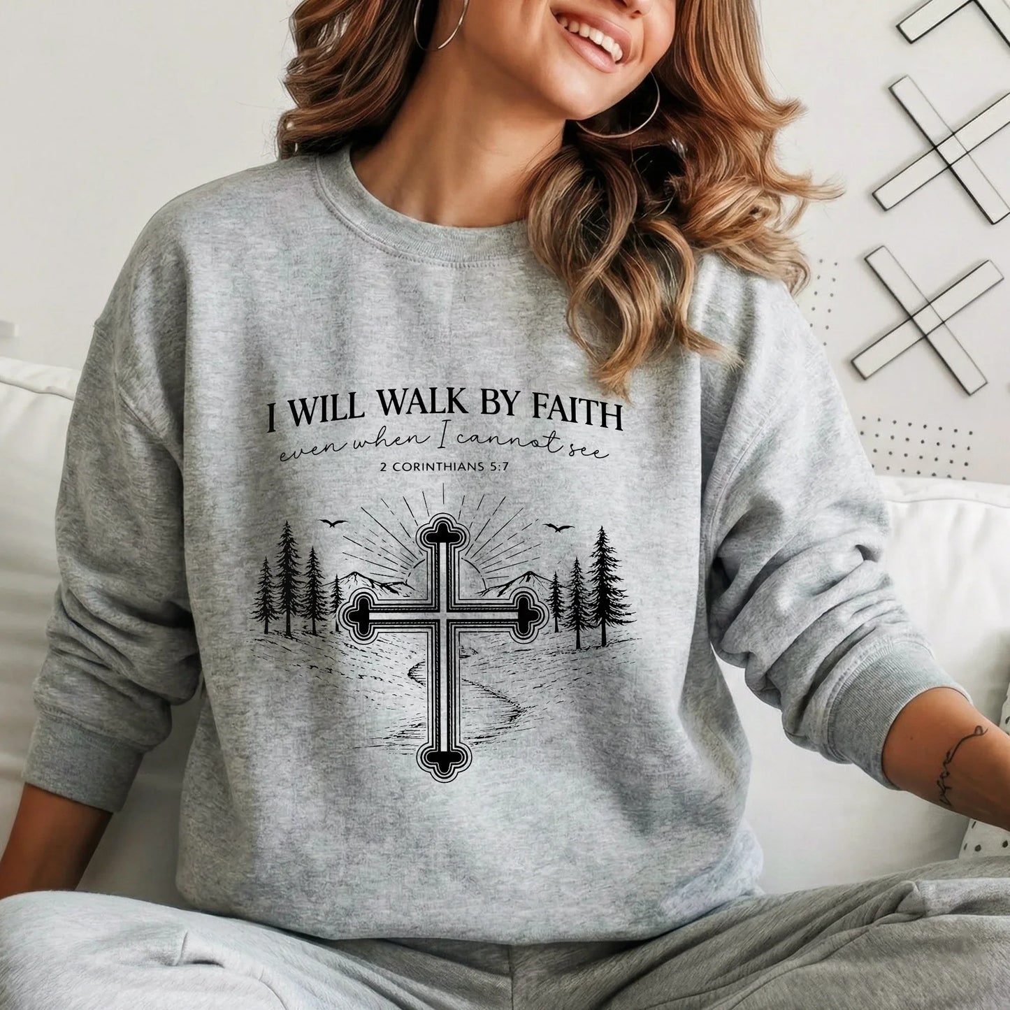 2 Corinthians 5:7: The Guided Path – Walk by Faith – Unisex Tshirt / Hoodie / Sweatshirt - Faith Guided Life