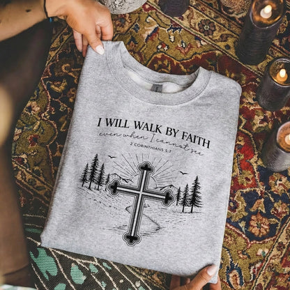 2 Corinthians 5:7: The Guided Path – Walk by Faith – Unisex Tshirt / Hoodie / Sweatshirt - Faith Guided Life