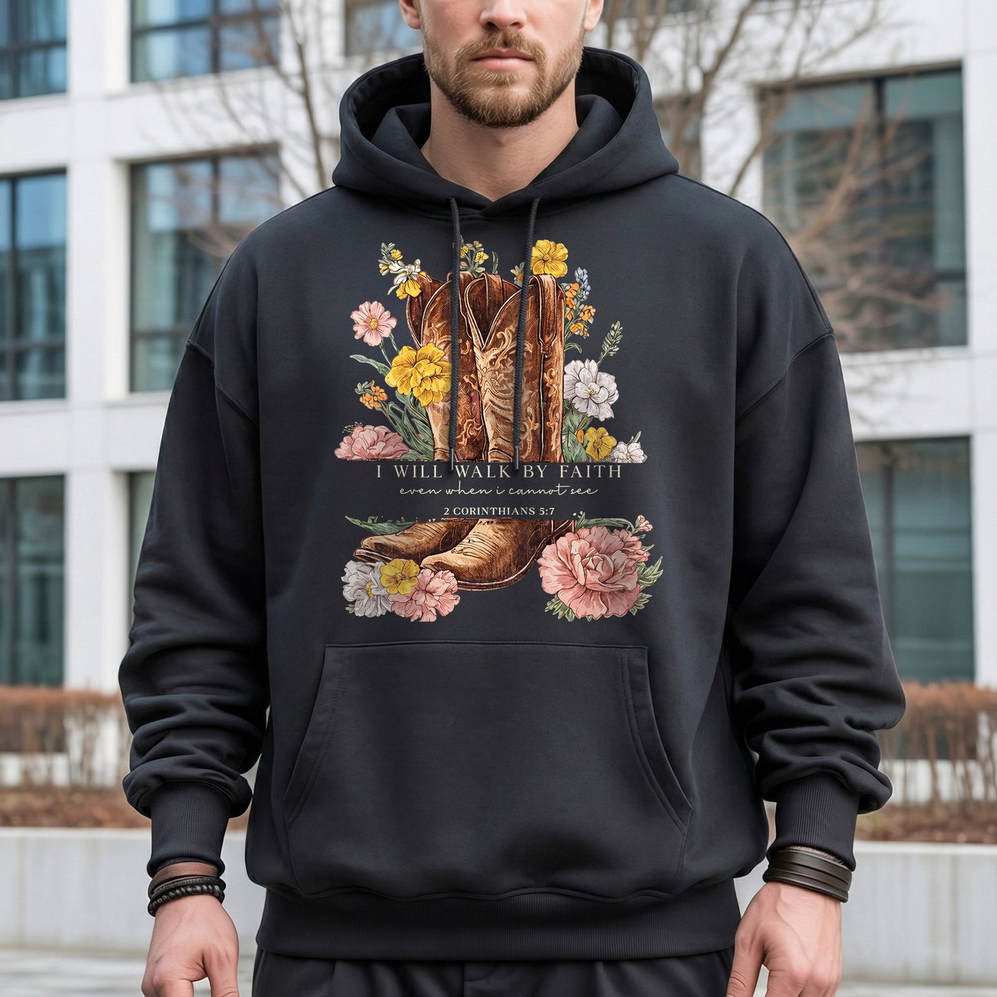 Boots & Blooms: Walk By Faith – Walk by Faith – Unisex Tshirt / Hoodie / Sweatshirt