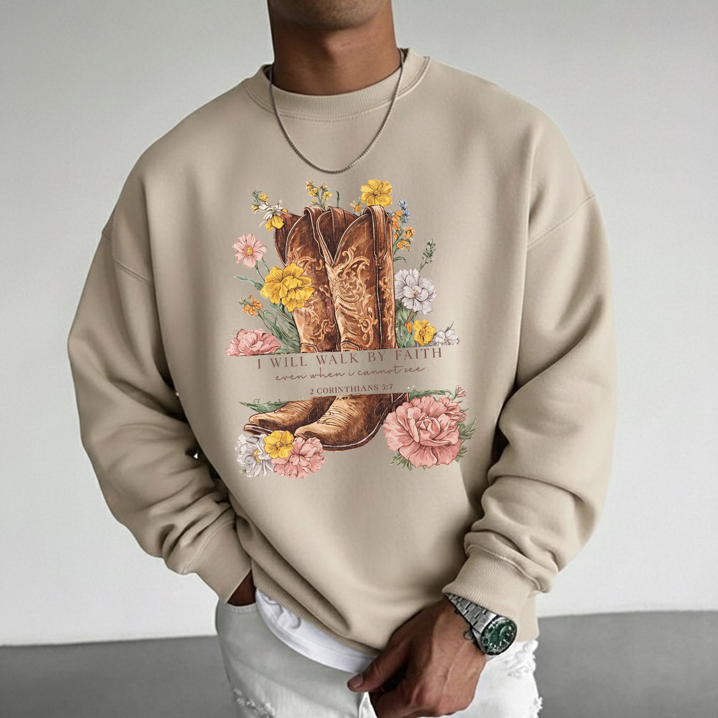 Boots & Blooms: Walk By Faith – Walk by Faith – Unisex Tshirt / Hoodie / Sweatshirt