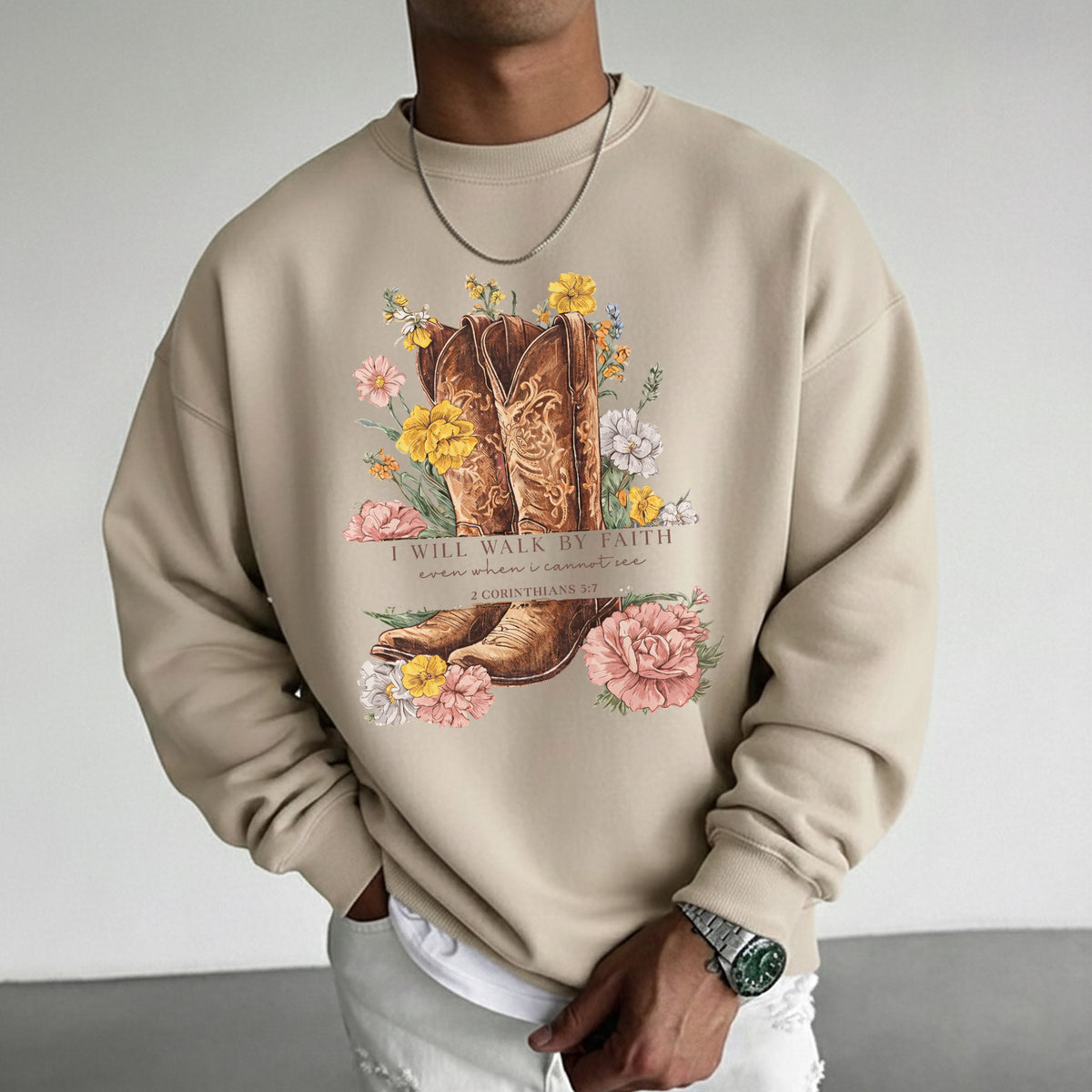 Boots & Blooms: Walk By Faith – Walk by Faith – Unisex Tshirt / Hoodie / Sweatshirt