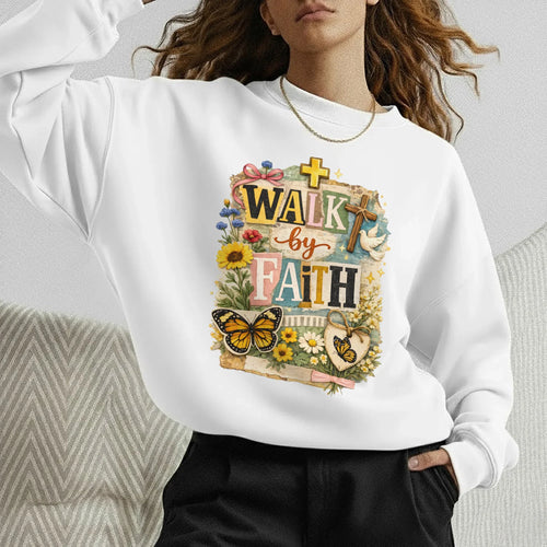 Walk By Faith: Butterfly & Dove Collage – Walk by Faith – Unisex Tshirt / Hoodie / Sweatshirt - Faith Guided Life
