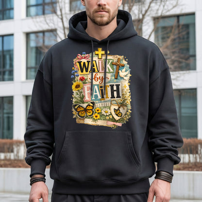 Walk By Faith: Butterfly & Dove Collage – Walk by Faith – Unisex Tshirt / Hoodie / Sweatshirt