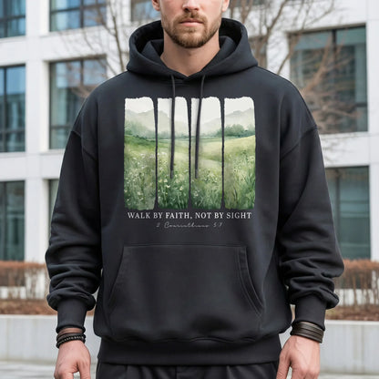 Serene Nature: Walk By Faith – Walk by Faith – Unisex Tshirt / Hoodie / Sweatshirt - Faith Guided Life
