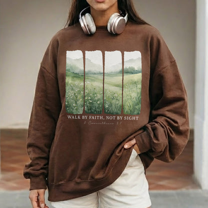 Serene Nature: Walk By Faith – Walk by Faith – Unisex Tshirt / Hoodie / Sweatshirt