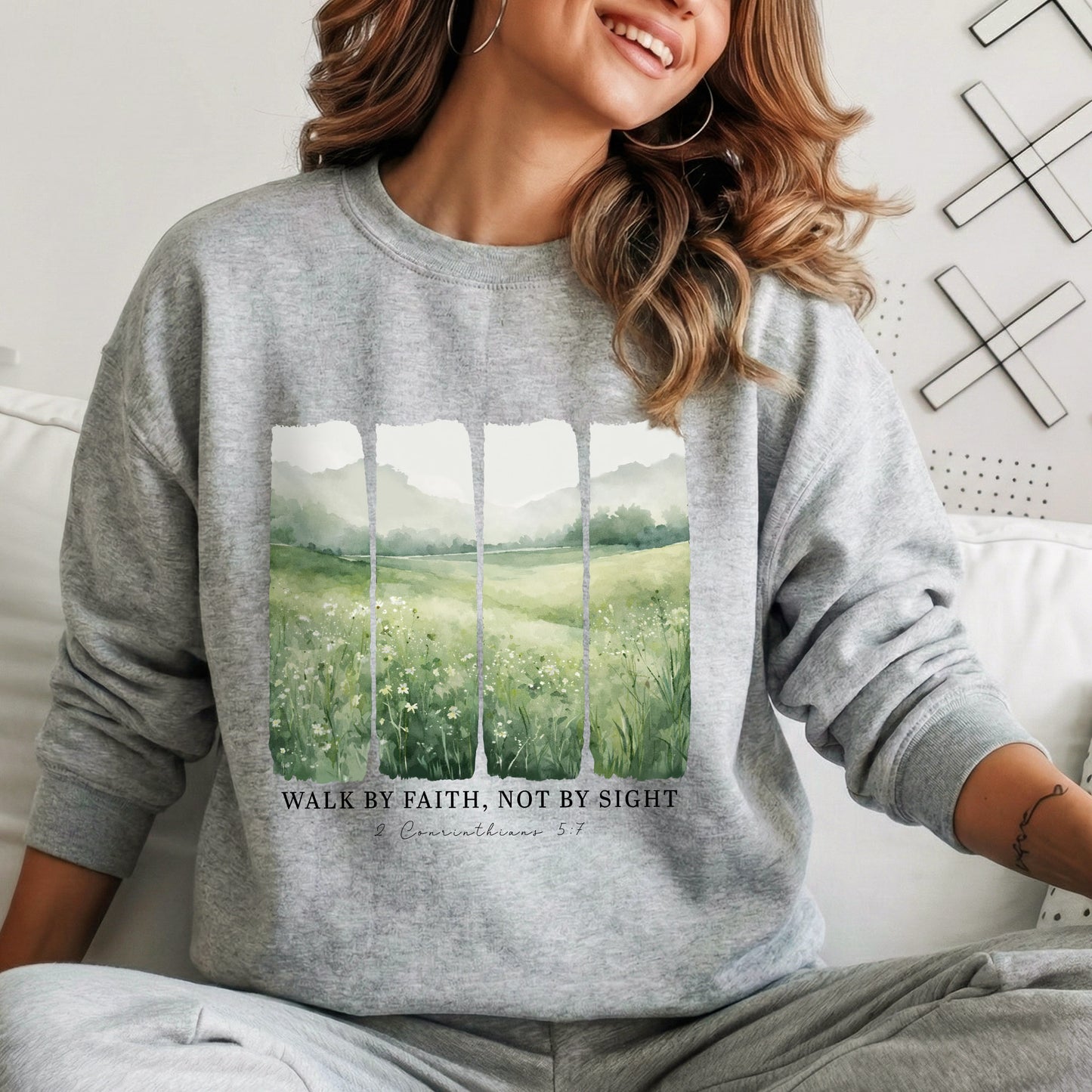 Serene Nature: Walk By Faith – Walk by Faith – Unisex Tshirt / Hoodie / Sweatshirt