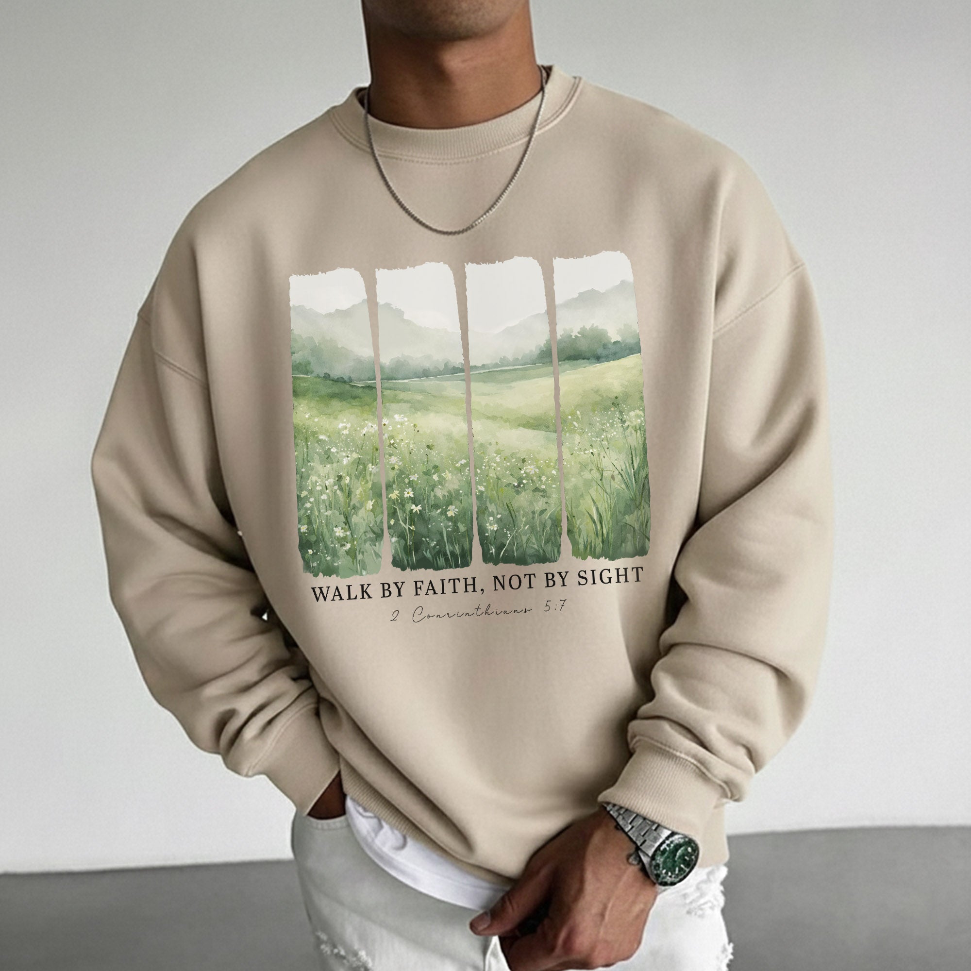 Serene Nature: Walk By Faith – Walk by Faith – Unisex Tshirt / Hoodie / Sweatshirt