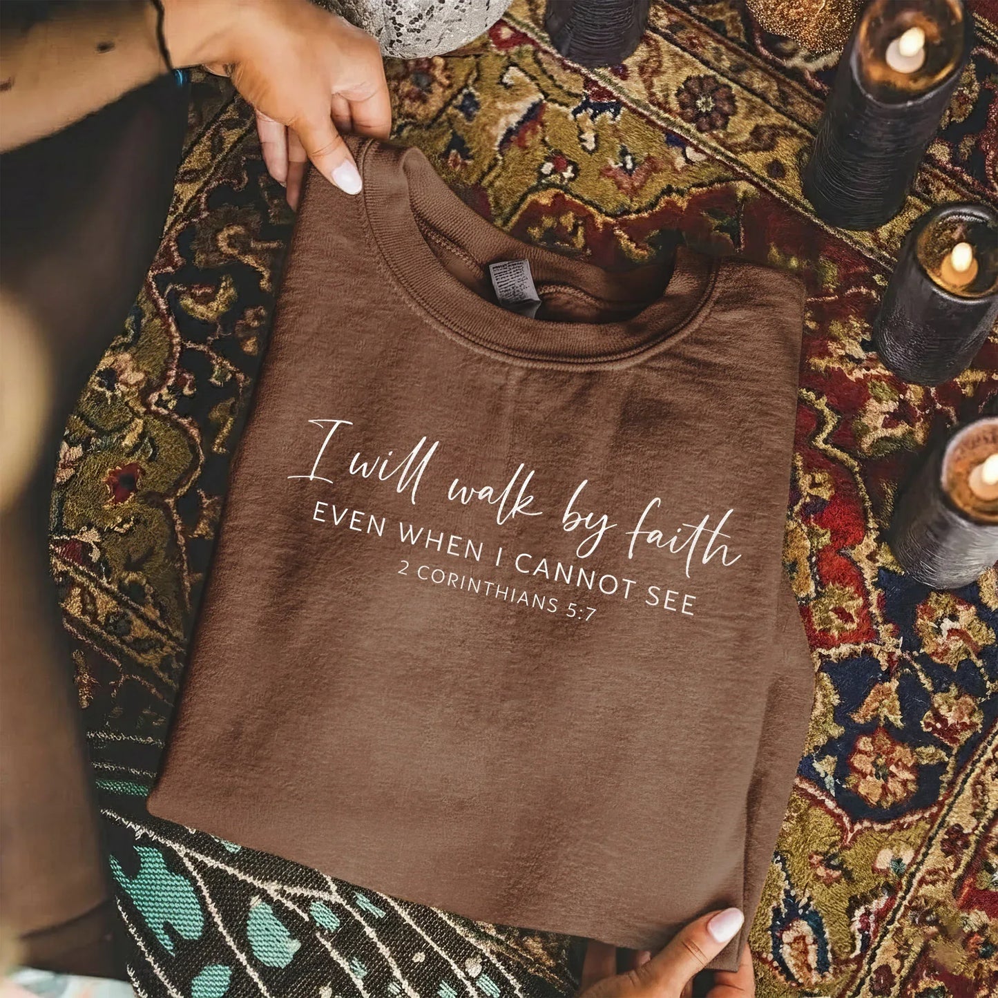 I Will Walk By Faith Even When I Cannot See – Walk by Faith – Unisex Tshirt / Hoodie / Sweatshirt - Faith Guided Life