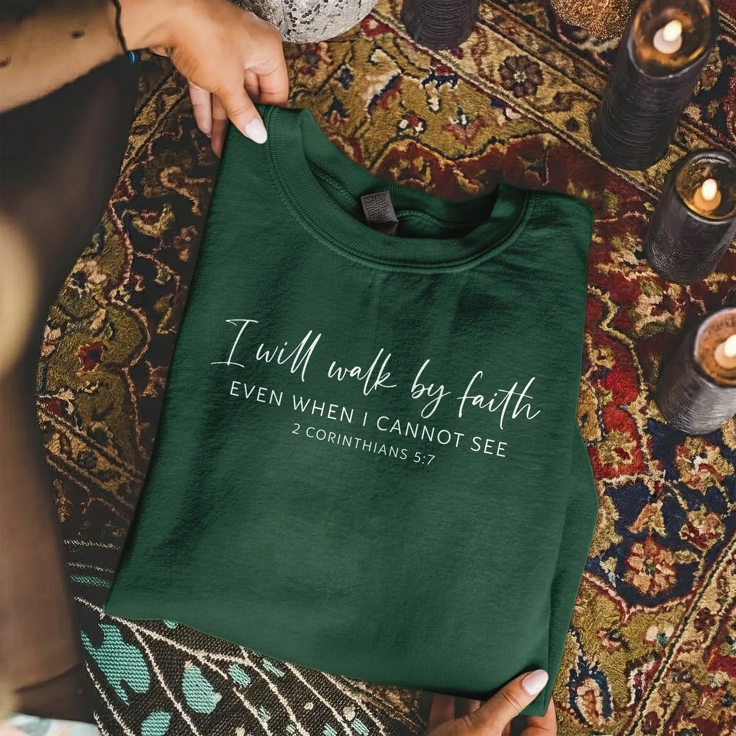 I Will Walk By Faith Even When I Cannot See – Walk by Faith – Unisex Tshirt / Hoodie / Sweatshirt - Faith Guided Life