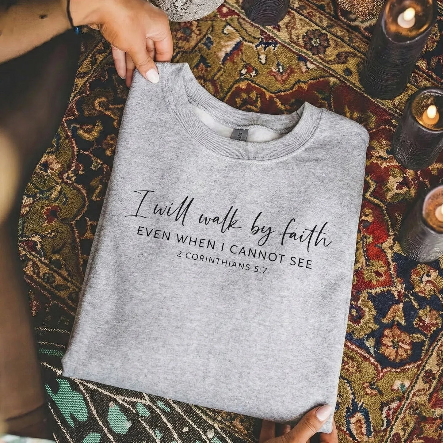 I Will Walk By Faith Even When I Cannot See – Walk by Faith – Unisex Tshirt / Hoodie / Sweatshirt - Faith Guided Life