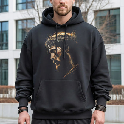 Jesus Crown Of Thorns Portrait – Faith Message – Unisex Tshirt / Hoodie / Sweatshirt - Faith Guided Life