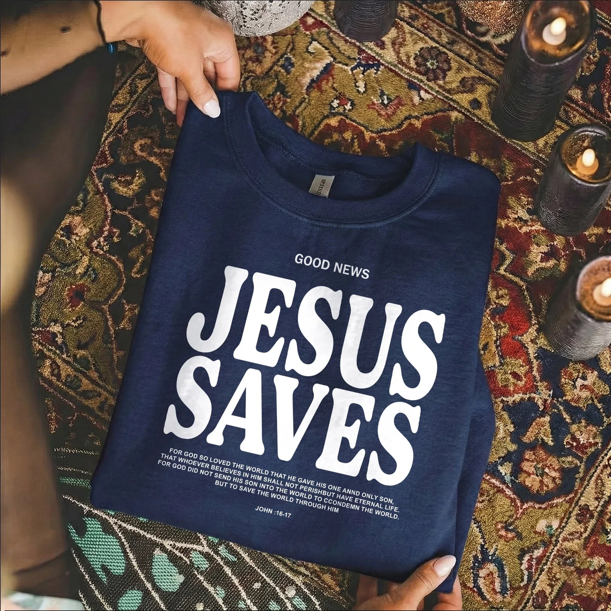 Good News: Jesus Saves – Faith Message – Unisex Tshirt / Hoodie / Sweatshirt - Faith Guided Life