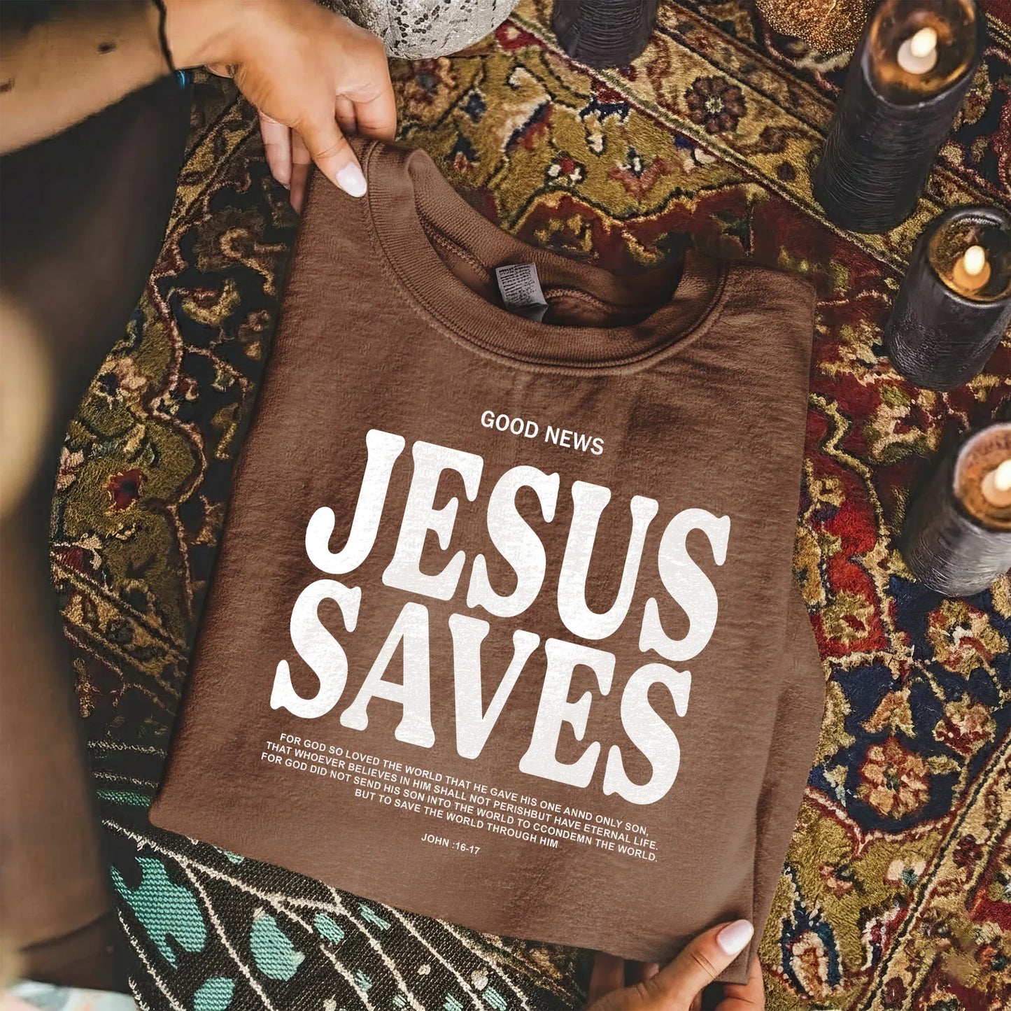 Good News: Jesus Saves – Faith Message – Unisex Tshirt / Hoodie / Sweatshirt - Faith Guided Life