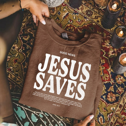 Good News: Jesus Saves – Faith Message – Unisex Tshirt / Hoodie / Sweatshirt - Faith Guided Life