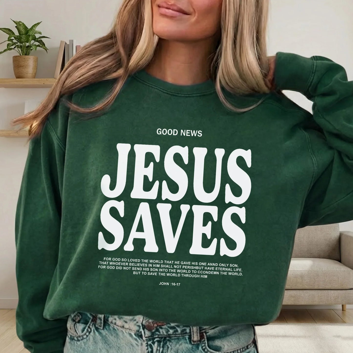 Good News: Jesus Saves – Faith Message – Unisex Tshirt / Hoodie / Sweatshirt - Faith Guided Life