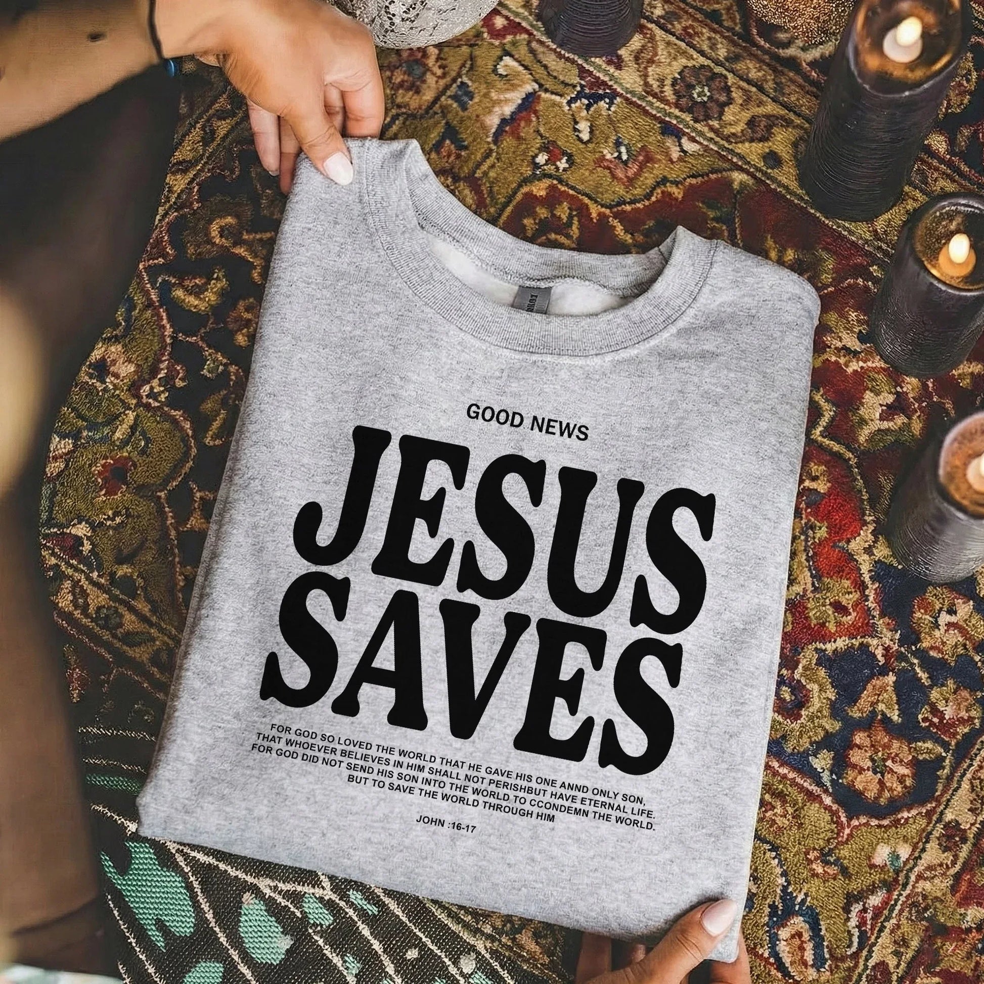 Good News: Jesus Saves – Faith Message – Unisex Tshirt / Hoodie / Sweatshirt - Faith Guided Life