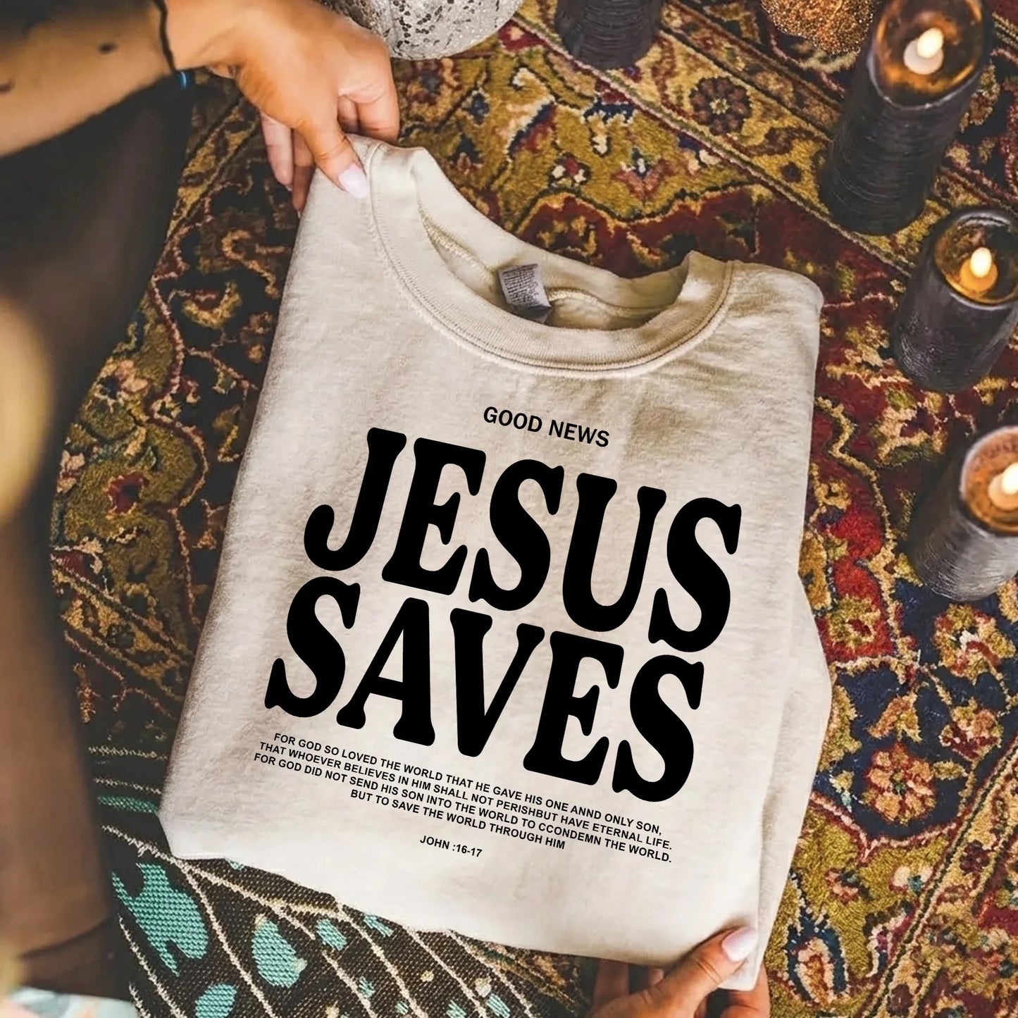 Good News: Jesus Saves – Faith Message – Unisex Tshirt / Hoodie / Sweatshirt - Faith Guided Life