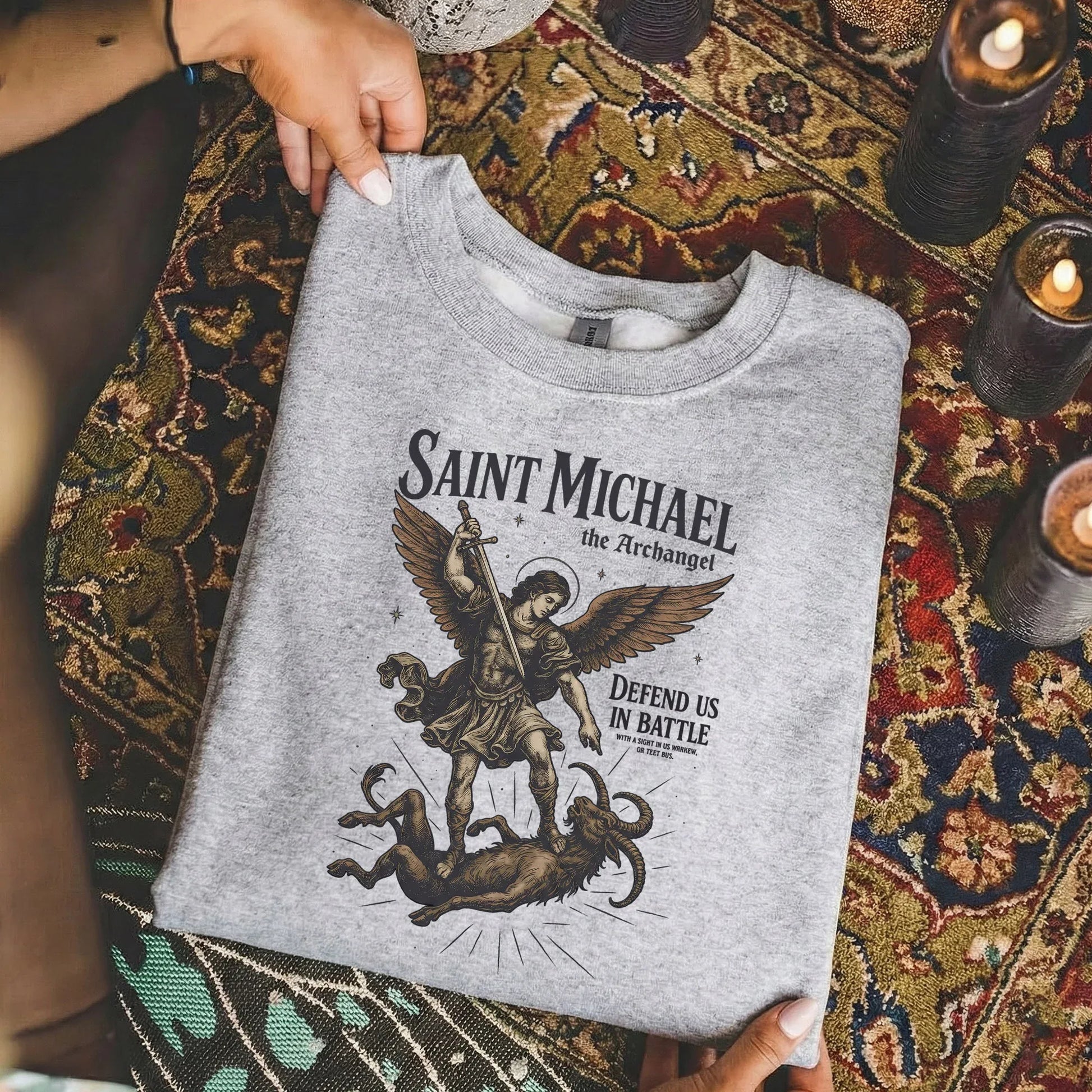 Saint Michael The Archangel: Defend Us In Battle – Faith Message – Unisex Tshirt / Hoodie / Sweatshirt - Faith Guided Life