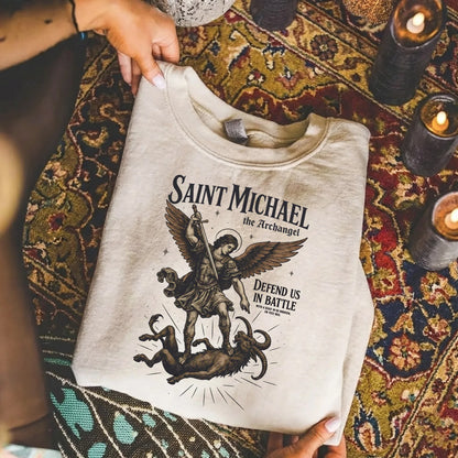 Saint Michael The Archangel: Defend Us In Battle – Faith Message – Unisex Tshirt / Hoodie / Sweatshirt - Faith Guided Life