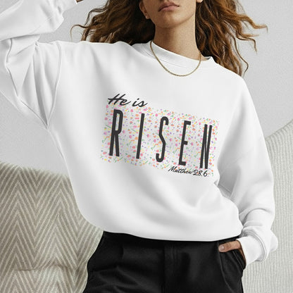 He Is Risen Floral Block Letters – He is Risen – Unisex Tshirt / Hoodie / Sweatshirt