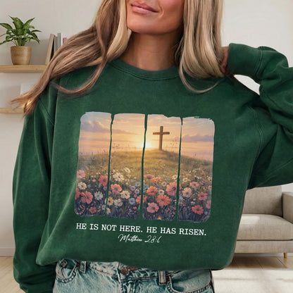 He Is Not Here He Has Risen Matthew 28:6 – He is Risen – Unisex Tshirt / Hoodie / Sweatshirt
