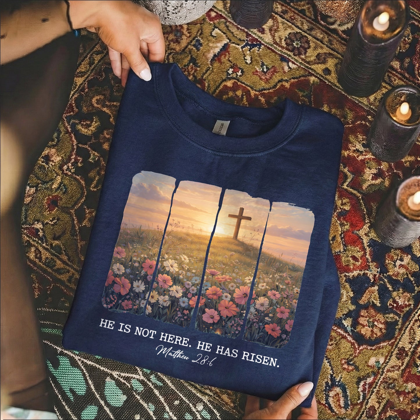 He Is Not Here He Has Risen Matthew 28:6 – He is Risen – Unisex Tshirt / Hoodie / Sweatshirt