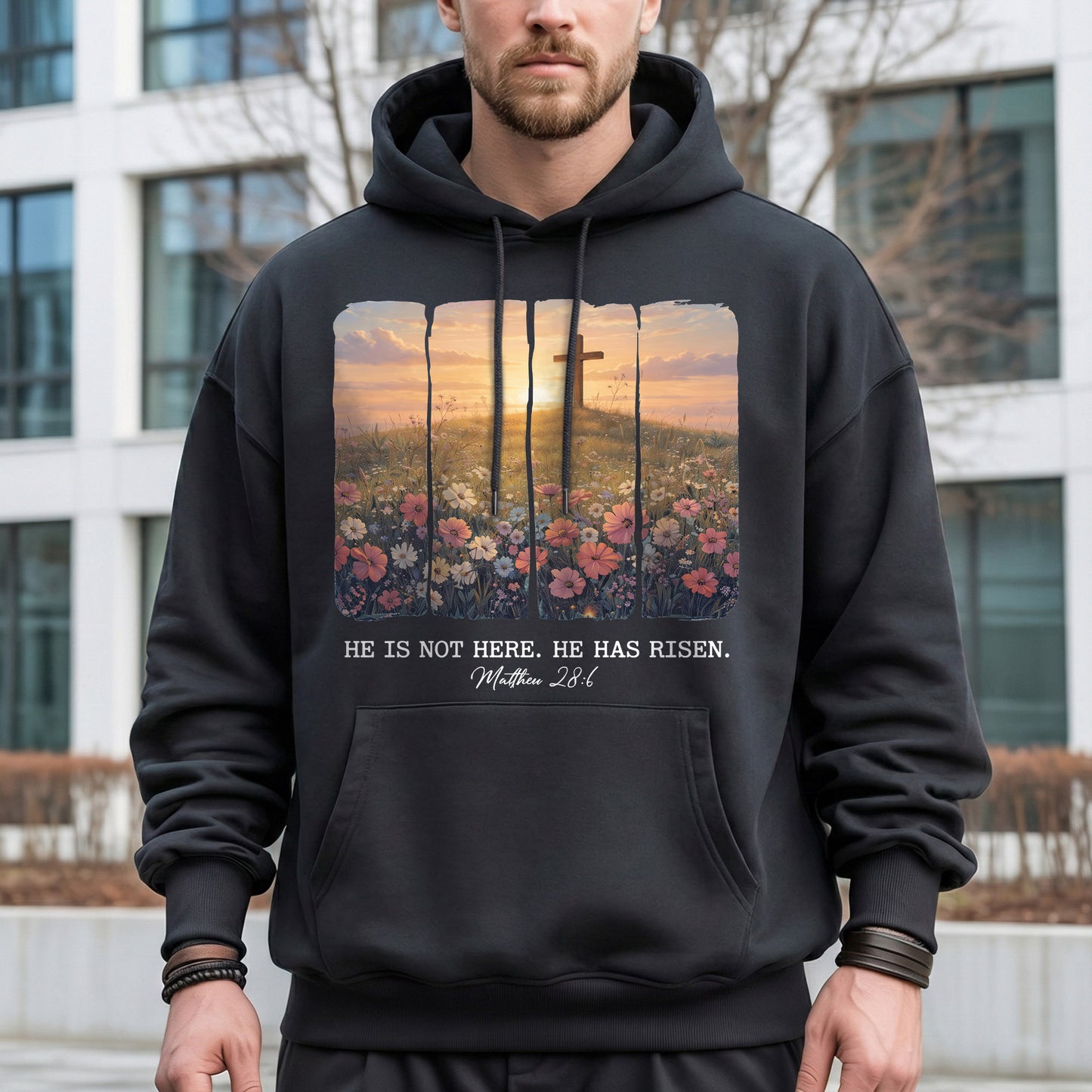 He Is Not Here He Has Risen Matthew 28:6 – He is Risen – Unisex Tshirt / Hoodie / Sweatshirt