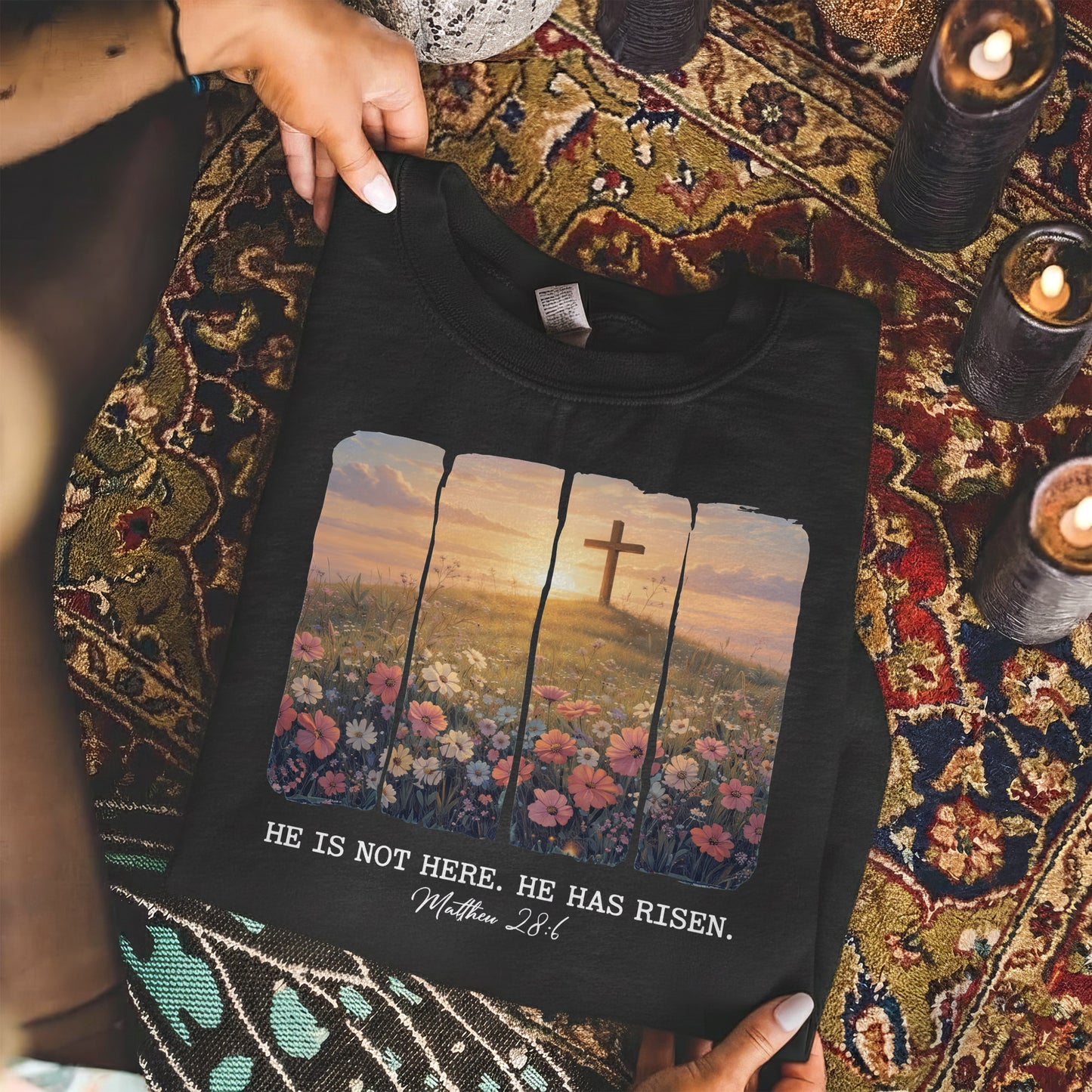 He Is Not Here He Has Risen Matthew 28:6 – He is Risen – Unisex Tshirt / Hoodie / Sweatshirt