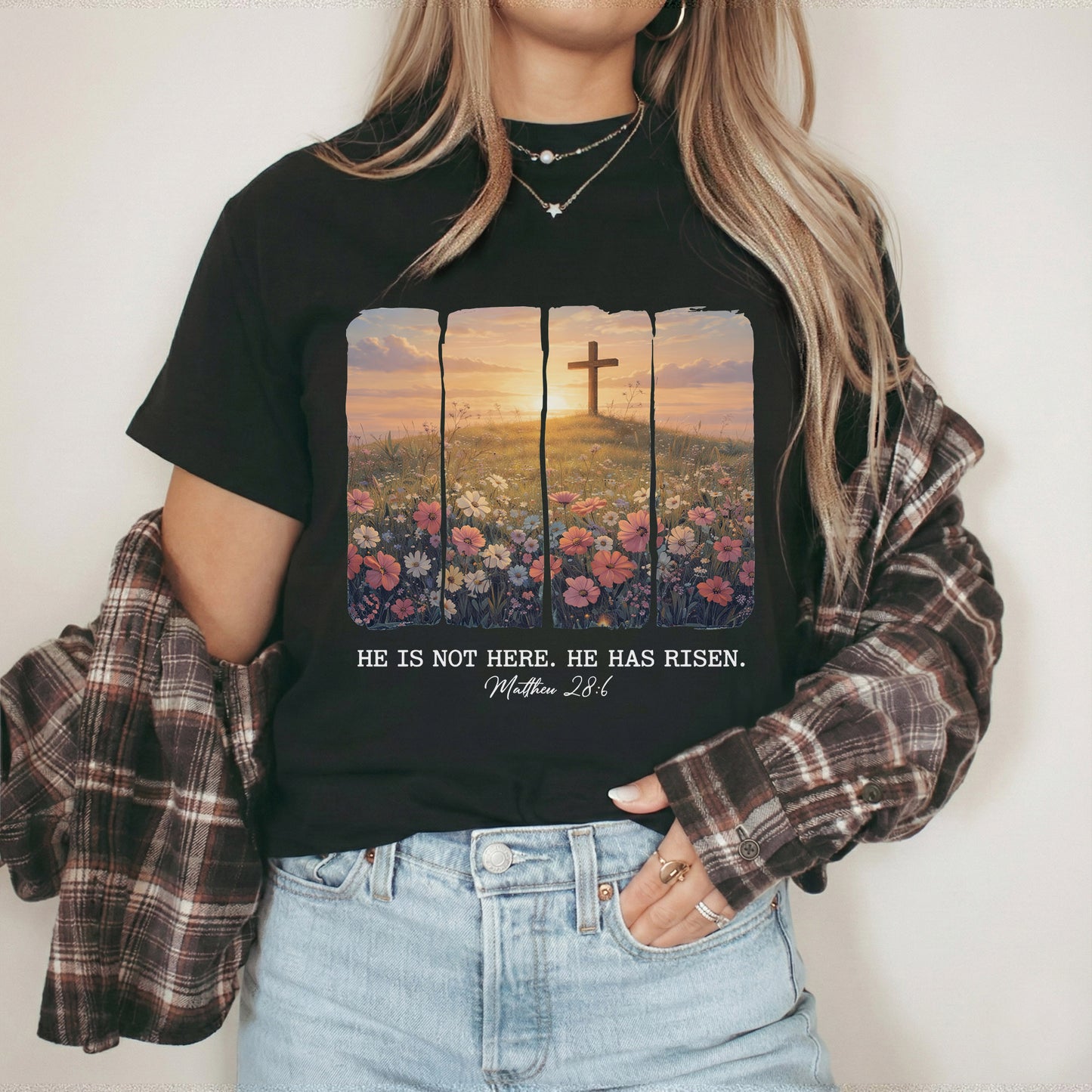 He Is Not Here He Has Risen Matthew 28:6 – He is Risen – Unisex Tshirt / Hoodie / Sweatshirt