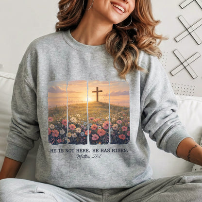 He Is Not Here He Has Risen Matthew 28:6 – He is Risen – Unisex Tshirt / Hoodie / Sweatshirt
