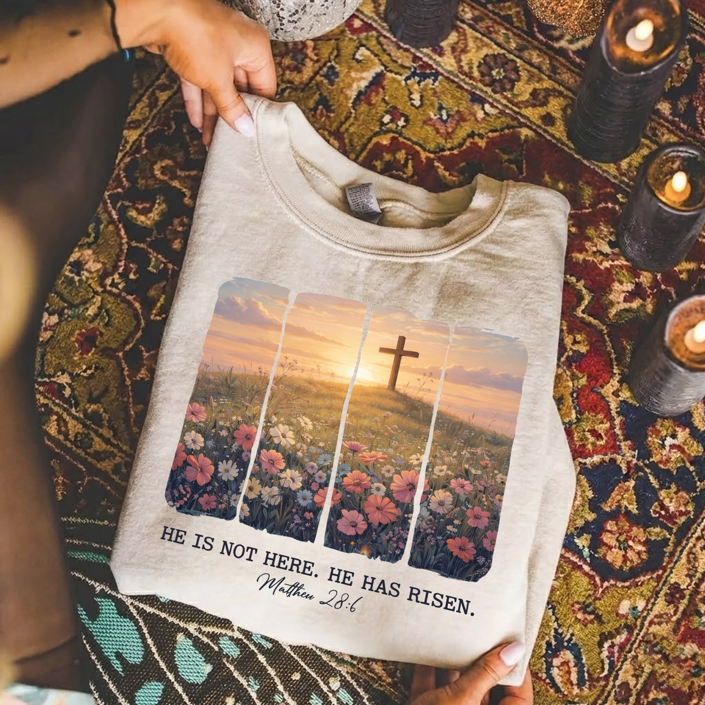 He Is Not Here He Has Risen Matthew 28:6 – He is Risen – Unisex Tshirt / Hoodie / Sweatshirt