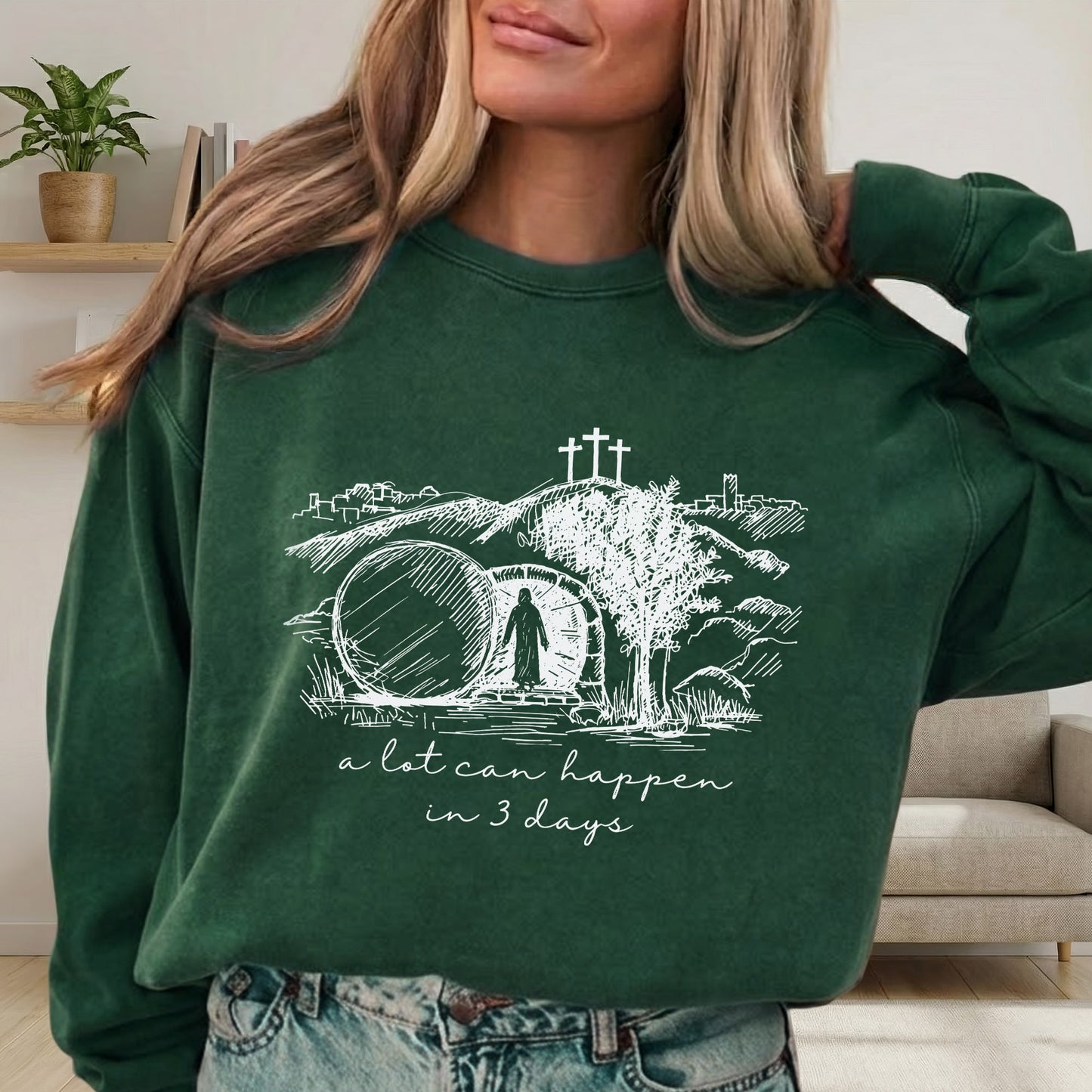 A Lot Can Happen In 3 Days Sketch – He is Risen – Unisex Tshirt / Hoodie / Sweatshirt
