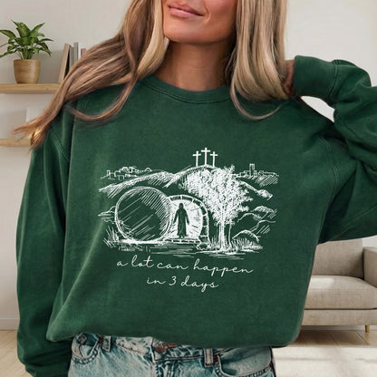A Lot Can Happen In 3 Days Sketch – He is Risen – Unisex Tshirt / Hoodie / Sweatshirt