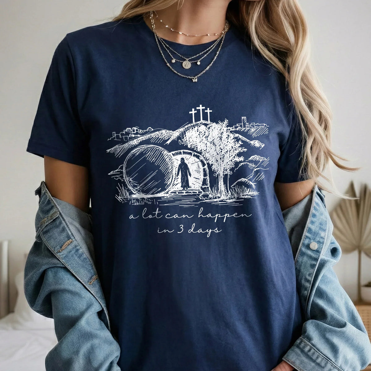 A Lot Can Happen In 3 Days Sketch – He is Risen – Unisex Tshirt / Hoodie / Sweatshirt - Faith Guided Life