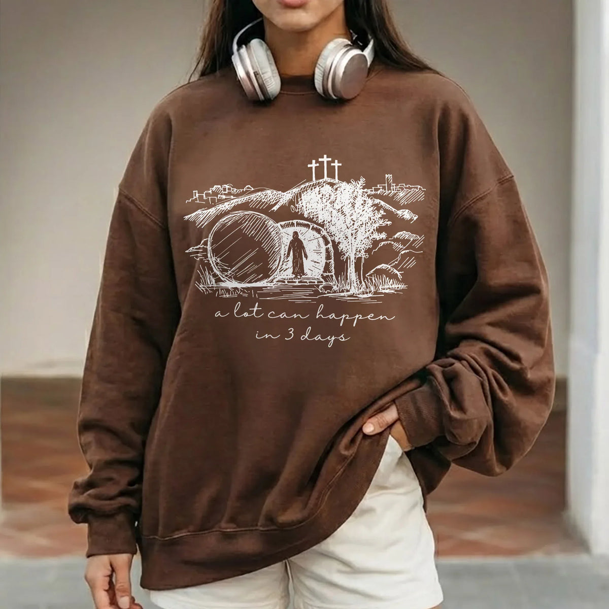 A Lot Can Happen In 3 Days Sketch – He is Risen – Unisex Tshirt / Hoodie / Sweatshirt - Faith Guided Life