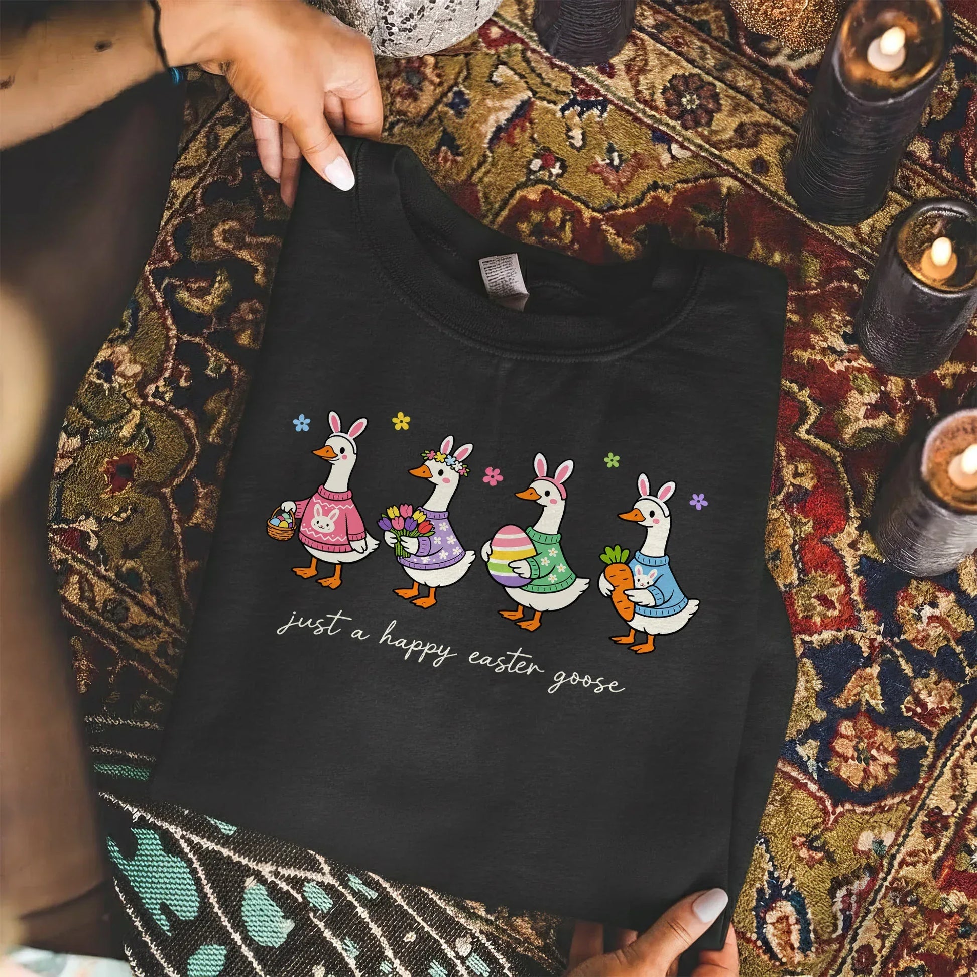 Just A Happy Easter Goose – He is Risen – Unisex Tshirt / Hoodie / Sweatshirt - Faith Guided Life