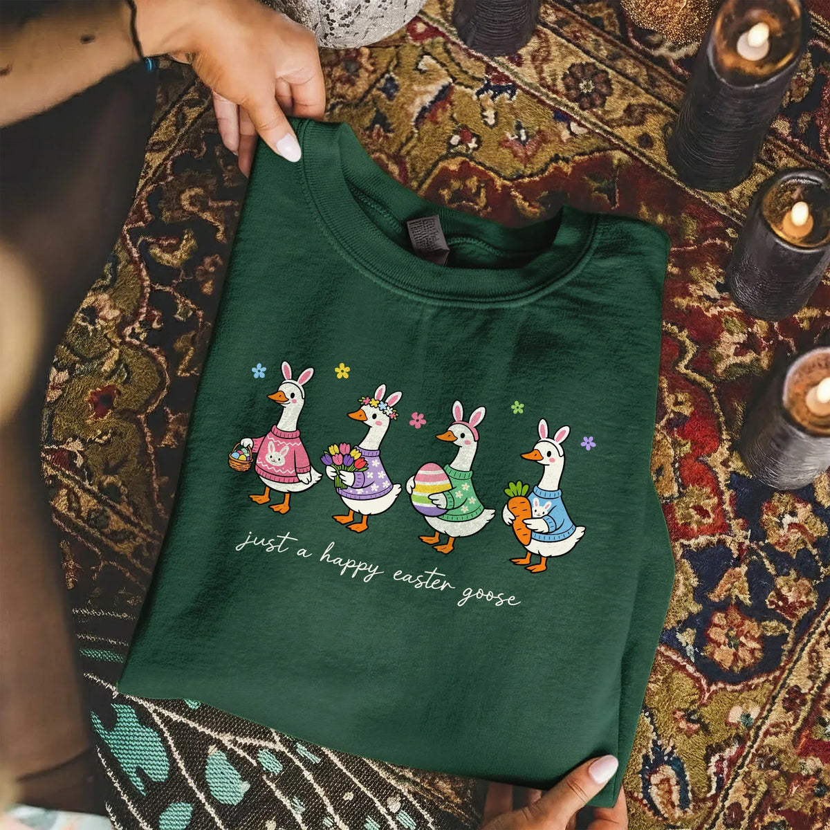 Just A Happy Easter Goose – He is Risen – Unisex Tshirt / Hoodie / Sweatshirt - Faith Guided Life
