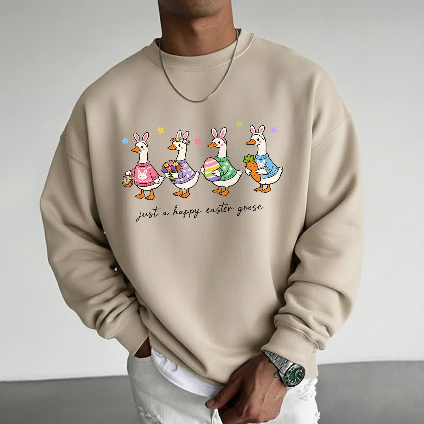 Just A Happy Easter Goose – He is Risen – Unisex Tshirt / Hoodie / Sweatshirt
