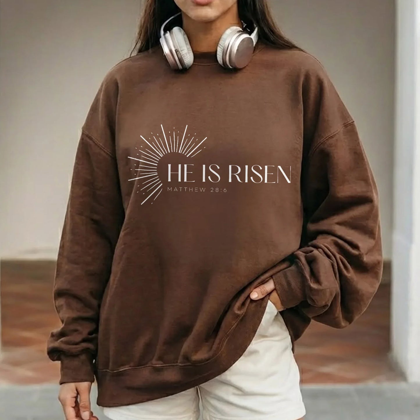 He Is Risen Matthew 28:6 Sunburst – He is Risen – Unisex Tshirt / Hoodie / Sweatshirt - Faith Guided Life