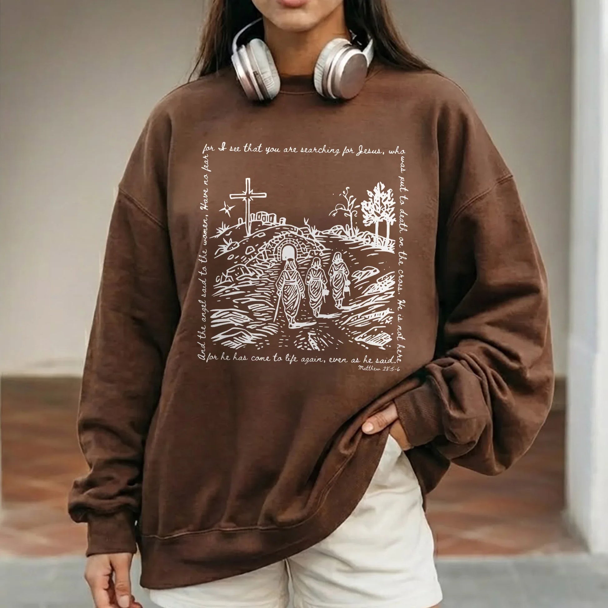 Matthew 28:5-6 Scripture Border – Faith Message– Unisex Tshirt / Hoodie / Sweatshirt - Faith Guided Life